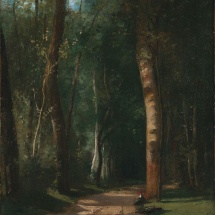 Camille_Pissarro_-_Allée_dans_une_fôret_(sur_1859)