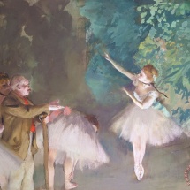 Ballet Rehearsal Painting by Edgar Degas; Ballet Rehearsal Art Print for sale