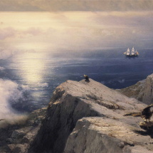 Ivan_Constantinovich_Aivazovsky_-_A_Rocky_Coastal_Landscape_in_the_Aegean_with_Ships_in_the_Distance_(detail)